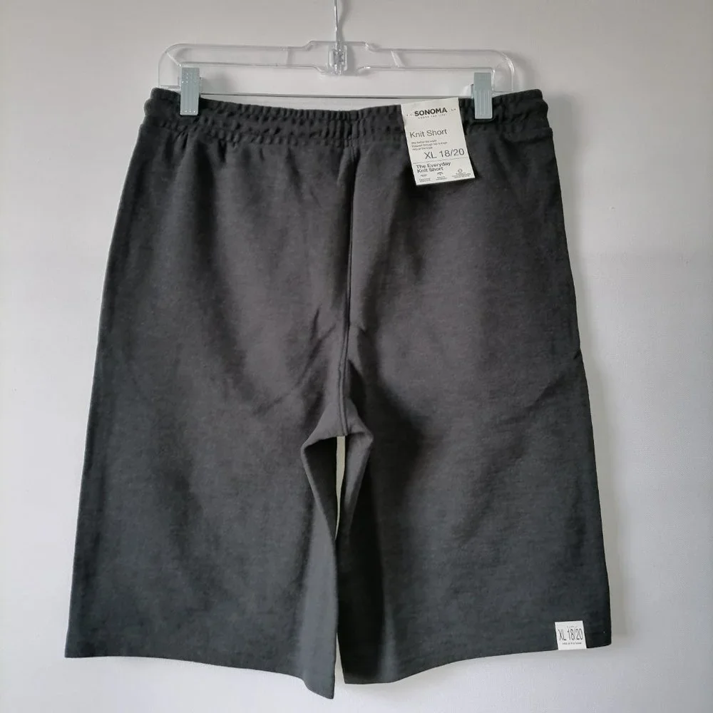 NWT Sonoma Boys Black Stretch Knit Jogger Shorts Size XL 18/20